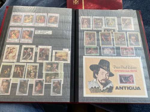 Art thematic stamps - 145 pages 4 books